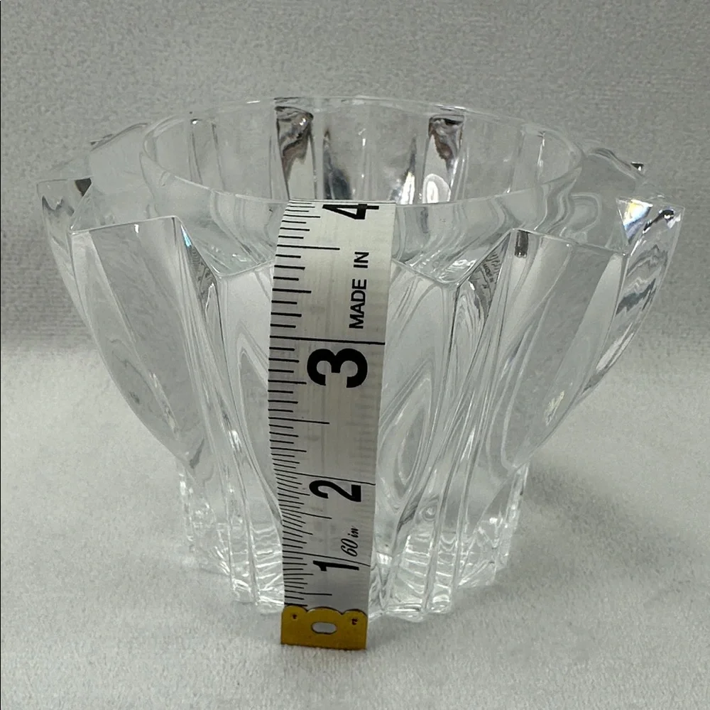 Mikasa Crystal Votive Glass Decorative Sigma Candle Holder